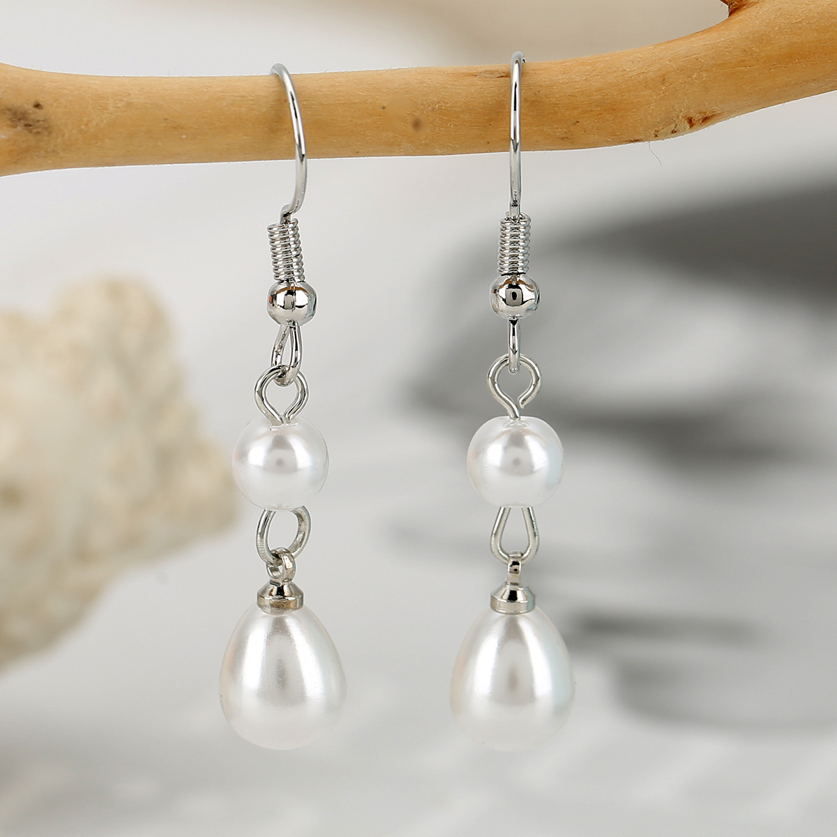 Natural Freshwater Pearl Drop Earrings