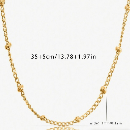 Gold Simple Beaded Choker