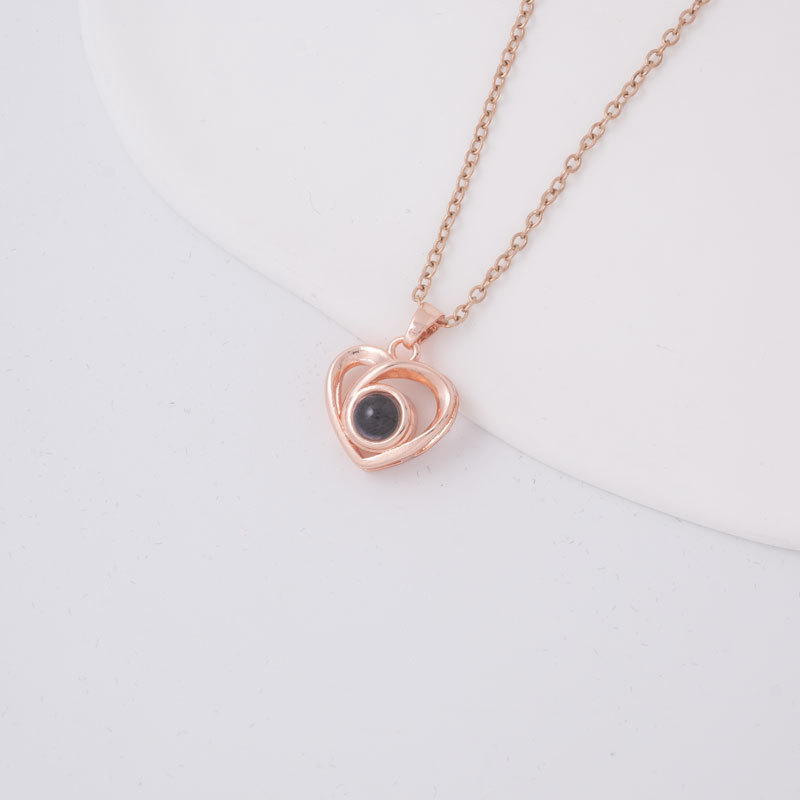 Personalized Heart Photo Projection Necklace