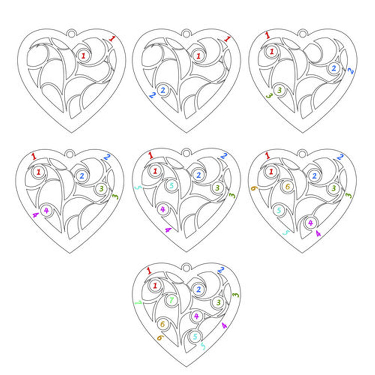 Heart Family Tree Necklace with birthstones