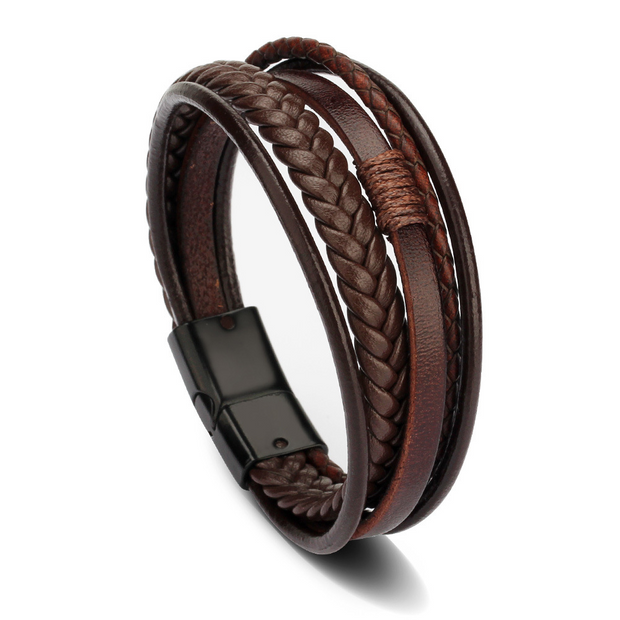 Retro Ethnic Hand-Woven Rope Leather Bracelet