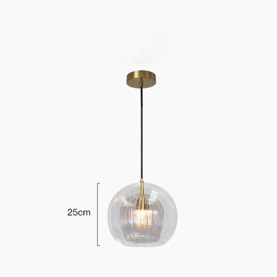 Trendy Transparent LED Glass Ball Adjustable Hanging Pendant Light