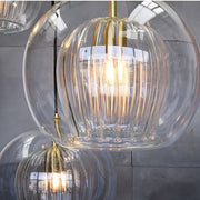 Trendy Transparent LED Glass Ball Adjustable Hanging Pendant Light