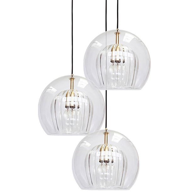 Trendy Transparent LED Glass Ball Adjustable Hanging Pendant Light