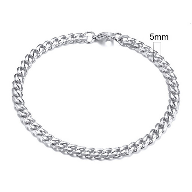 Stainless Steel Cuban Chain Bracelet