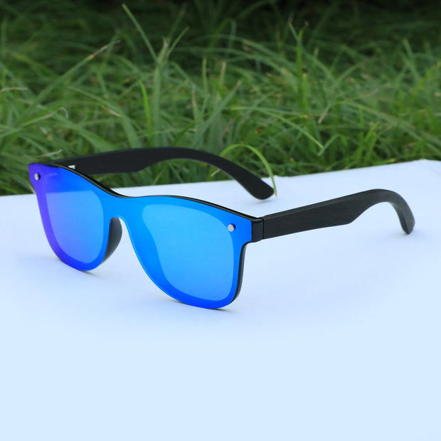 Clear Blue Timber Polarized Sunglasses