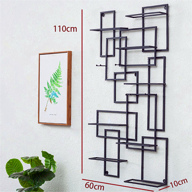 10-Bottle Modern Geometric Wall Mounted Wine Rack