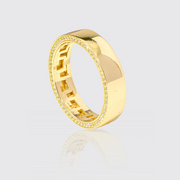 Gold Single Row Band Ring