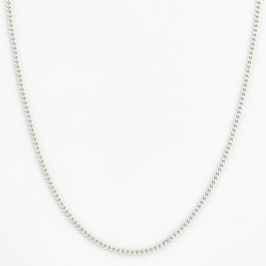 3mm  Cuban Chain White Gold