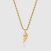 Gold Wing Shaped Pendant Necklace