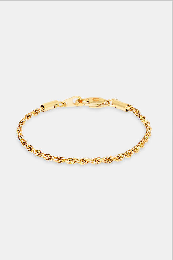 4mm Gold Rope Bracelet