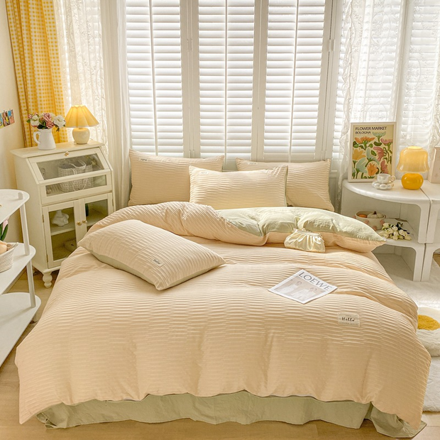 Seersucker Fabric Bedding Set