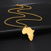 Gold Africa Pendant Necklace