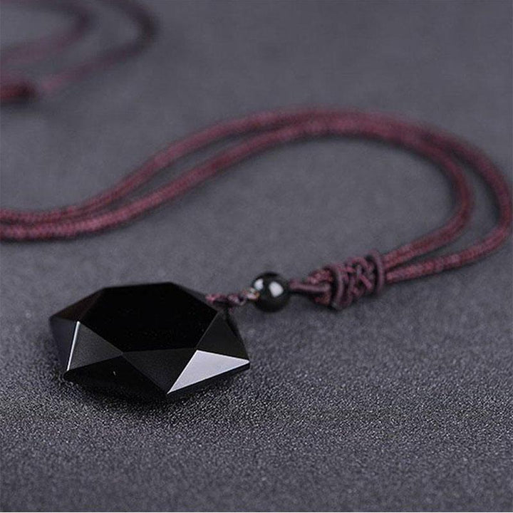 Natural Black Obsidian Protection Necklace