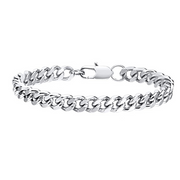 Titanium Steel 7.5mm Cuban Bracelet