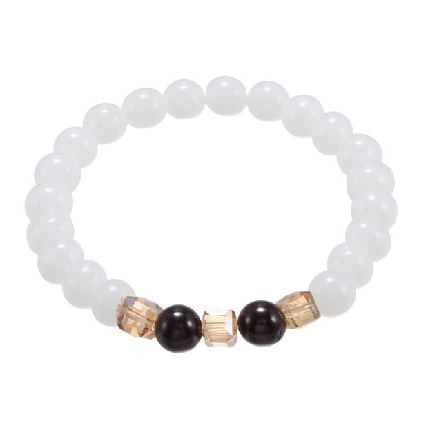 Natural White Chalcedony Positivity Bracelet