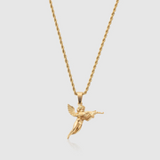 Gold Cupid's Revenge Pendant Necklace