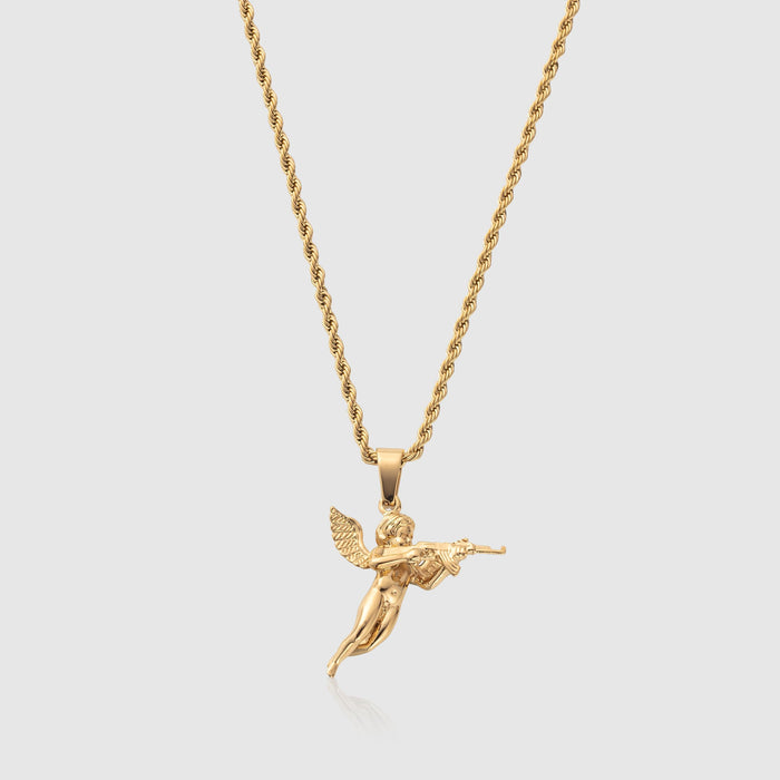 Gold Cupid's Revenge Pendant Necklace