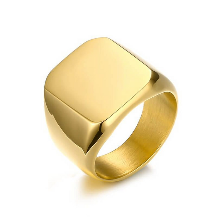 Gold Classic Signet Ring