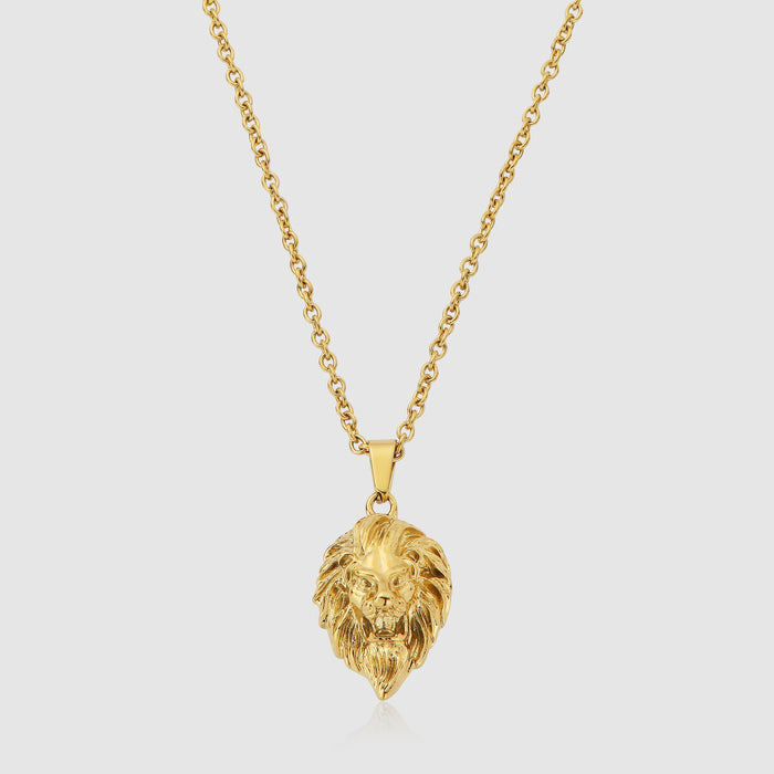 Gold Lion Pendant Necklace