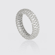 White Gold Paved Prong Infinity Ring
