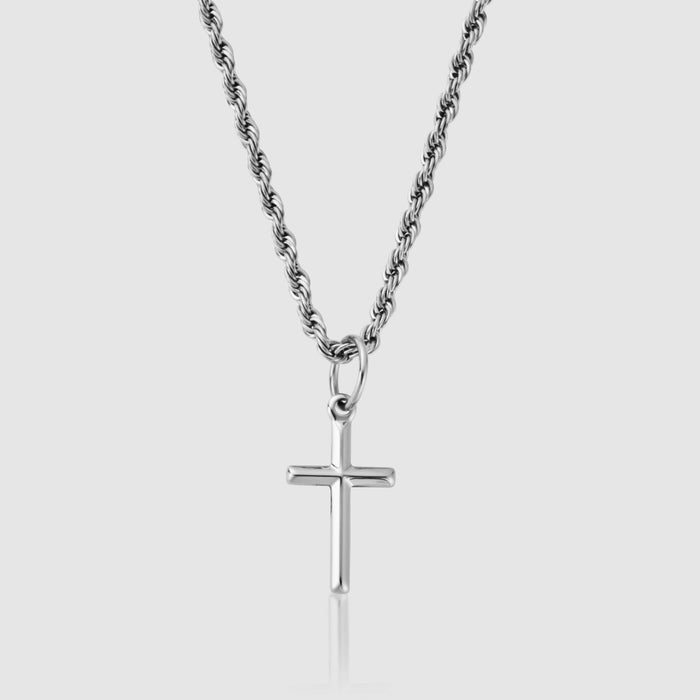 Silver Cross Pendant Necklace