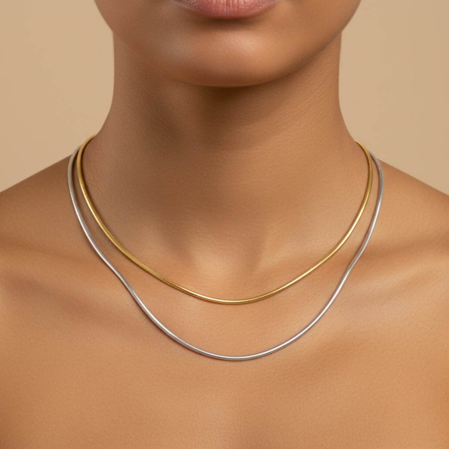 Women's 3mm Gold Snake Chain