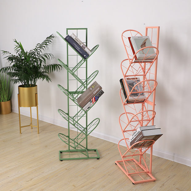 Metal Grid Tree Bookshelf