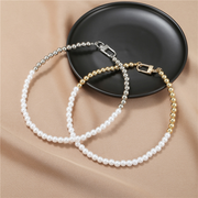 Chic Pearl Embellished Lock Chain Necklace