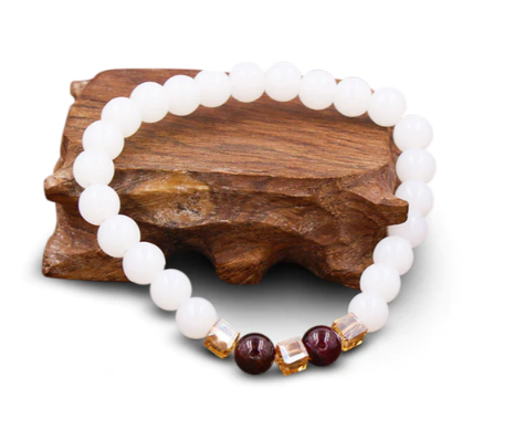 Natural White Chalcedony Positivity Bracelet