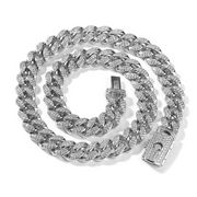 12mm Cuban Chain Letter Necklace