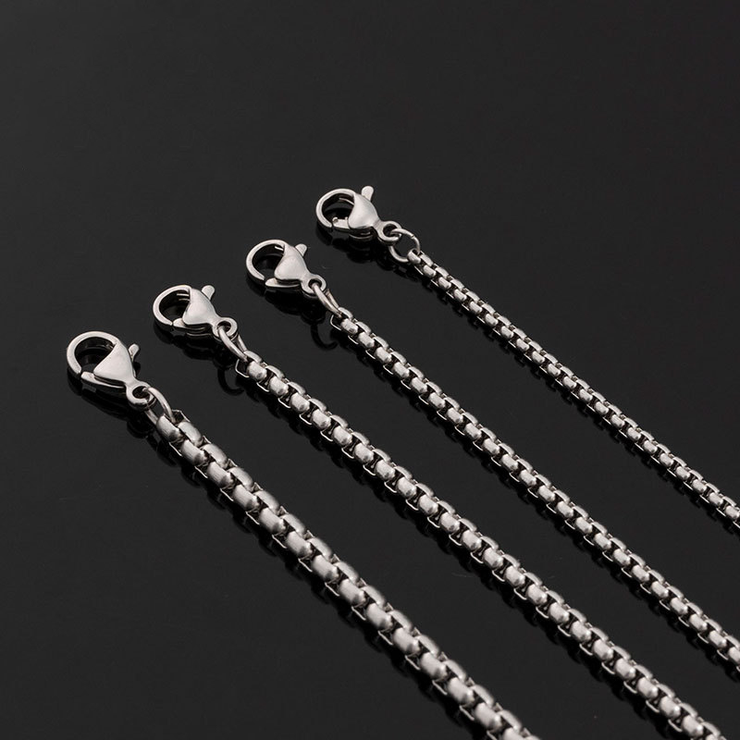 Silver-Tone Titanium Chain Necklace