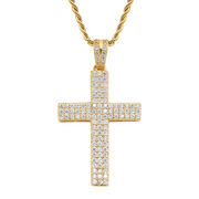 Baguette Cross Pendant Necklace