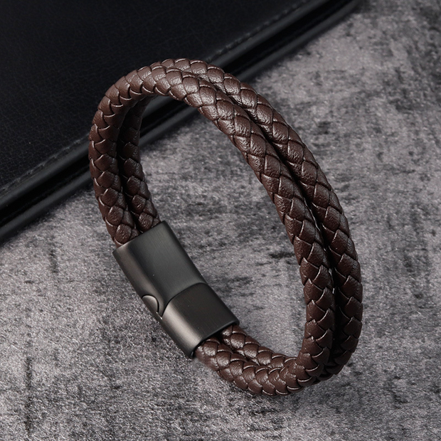 Men's Leather Fashion Bracelet