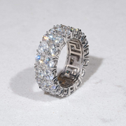 White Gold Double Row Ring