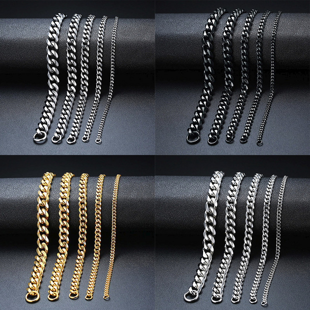 Stainless Steel Cuban Chain Bracelet