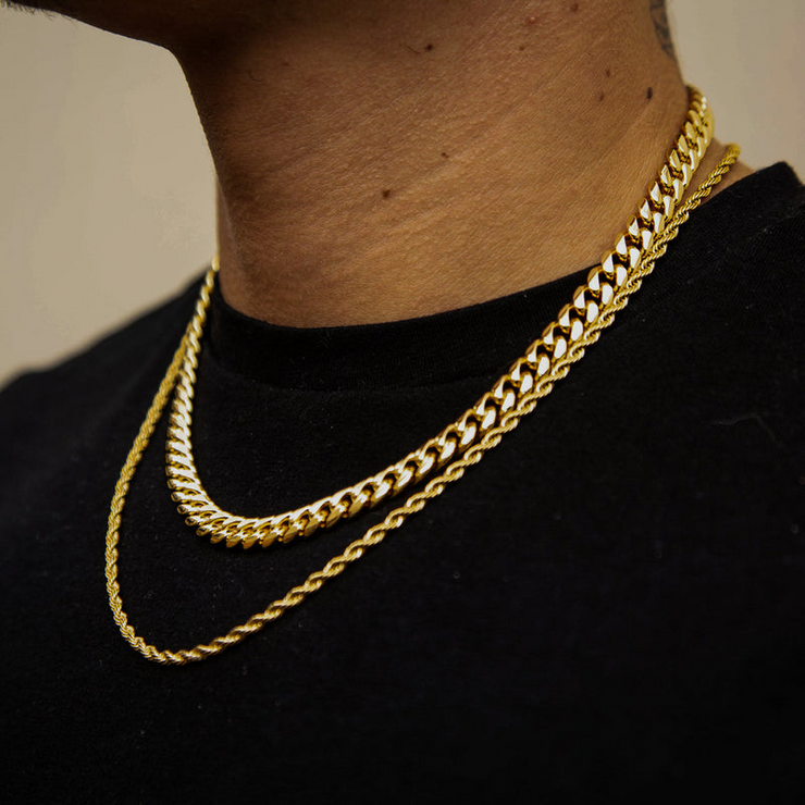 8mm Miami Cuban Chain-Gold