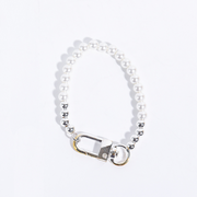 Fashionable Pearl-Embellished Lock Bracelet