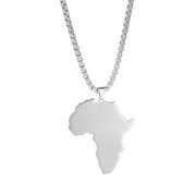 Silver Africa Pendant Necklace