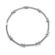 Modern 6mm Barbed Wire Cuban Chain Necklace