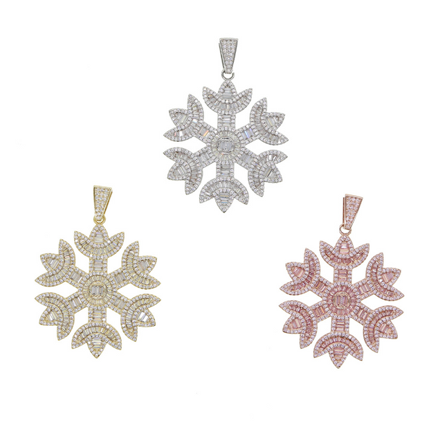 Zircon Snowflake Pendant