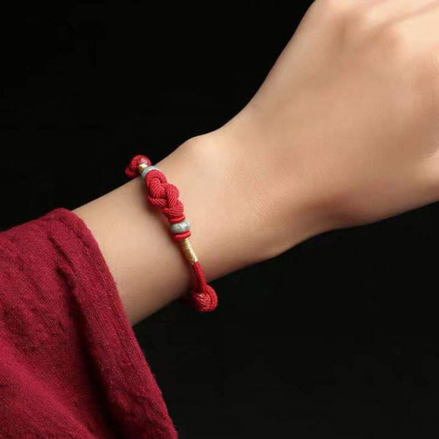 Luck and Fortune Knot Jade Bracelets for Couples