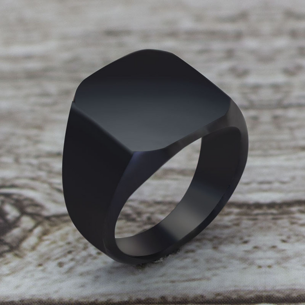 Vikings Energy Matte Black Onyx Ring