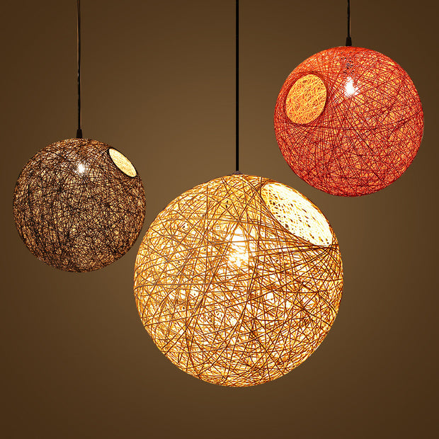 Hilde - Vintage Wicker Pendant Lamp