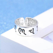 Mantra Engraved Heart Sutra Ring