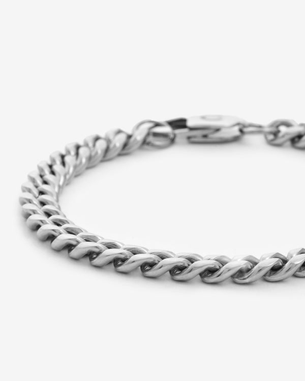 5mm Silver Cuban Bracelet