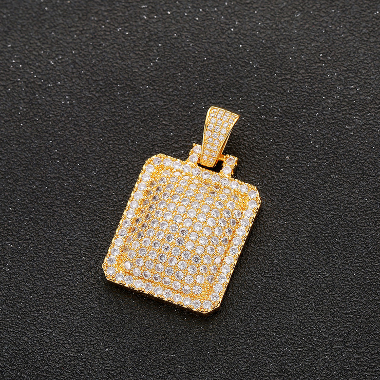 Gold Ice Cube Pendant