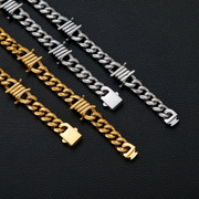 Barbed Wire Design Cuban Link Necklace