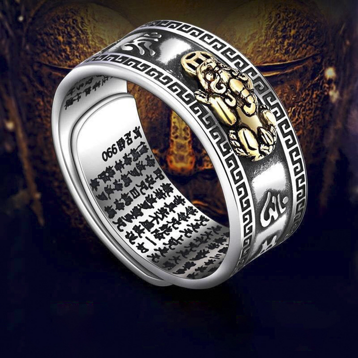 Feng Shui Pixiu Mantra Ring