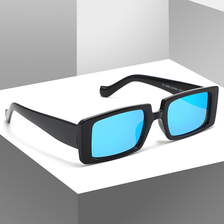 Retro Rectangle Frame Polarized Sunglasses